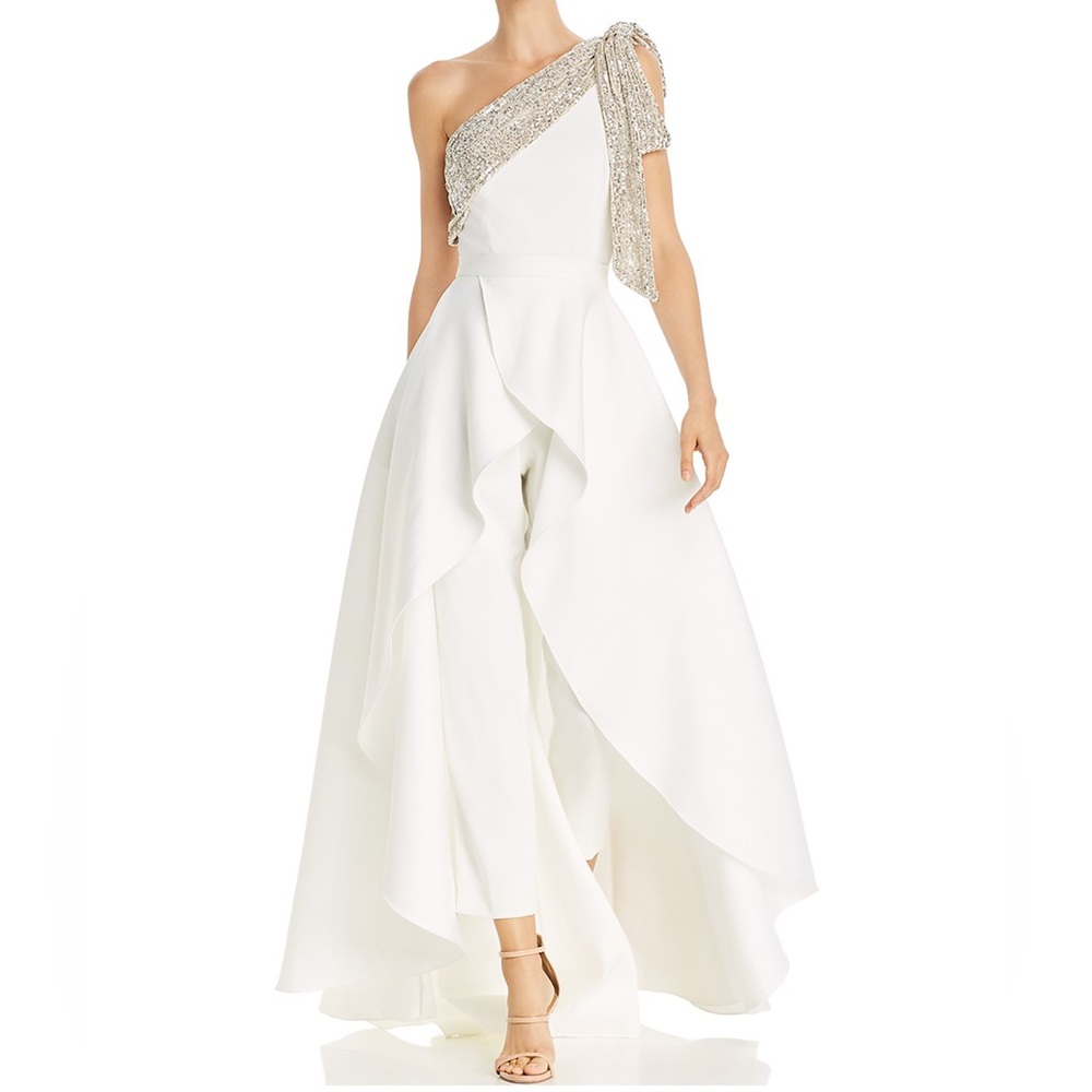 NWT - Jay Godfrey Gavin Convertible White Skirted Jumpsuit - Size 0